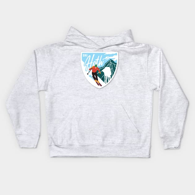 Ski Hoth Kids Hoodie by MindsparkCreative